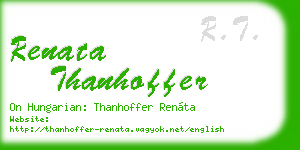 renata thanhoffer business card